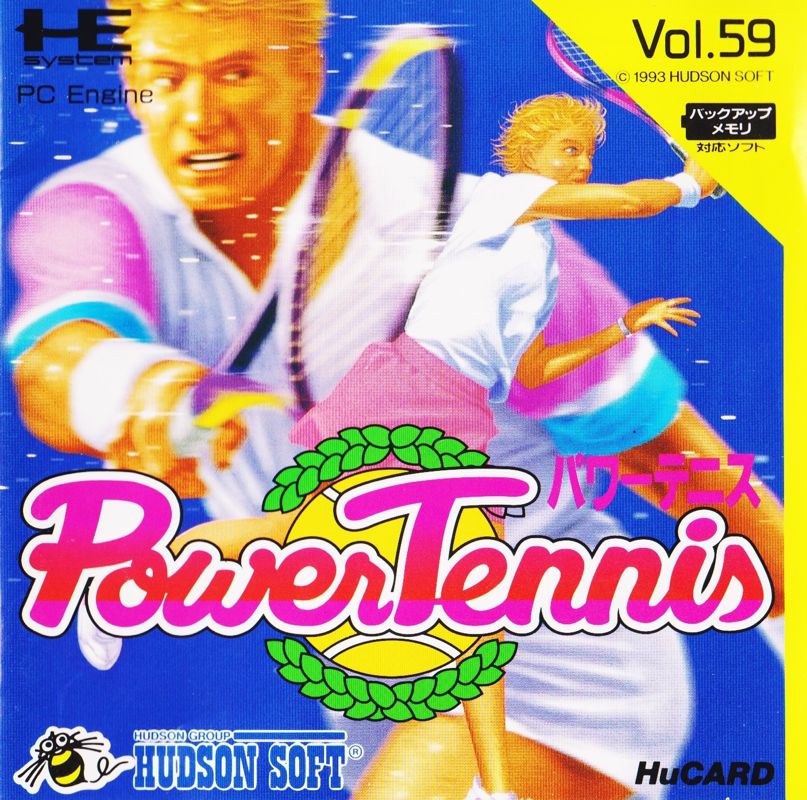 Power Tennis box art for PC Engine